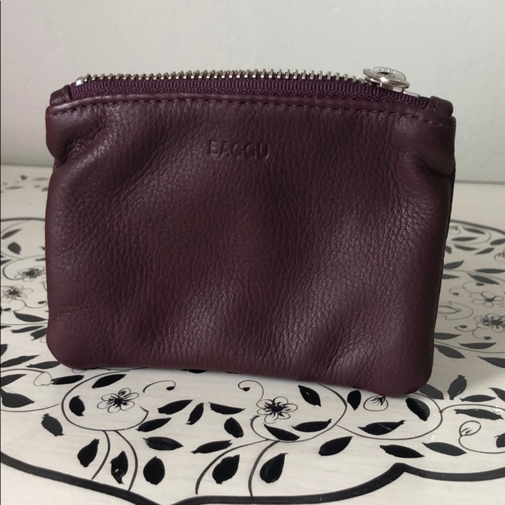 Baggu leather coin purse